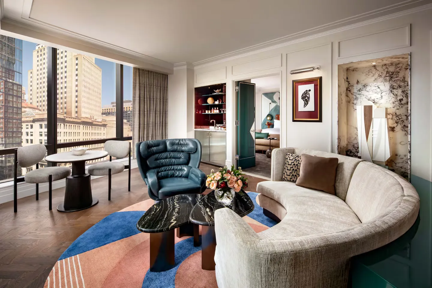 Casino resort public spaces and guest routes